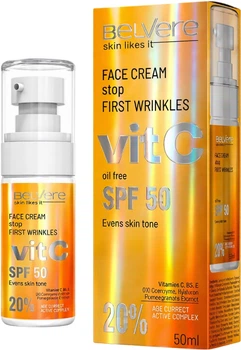Крем для обличчя BelVere VitC SPF 50 з вітаміном C для профілактики перших зморшок 50 мл (5907582990031)