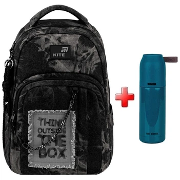 Рюкзак Kite Education teens Denim Core K26-2578M-2 подарунок термос (на зріст дитини 130-145 см)