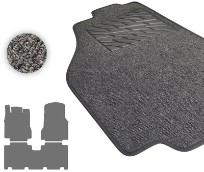 Текстильні килимки Pro-Eco Graphite для Mercedes-Benz A-Class (V168)(long)(2 ряд цілісний) 2001-2004 (PE 2091392)