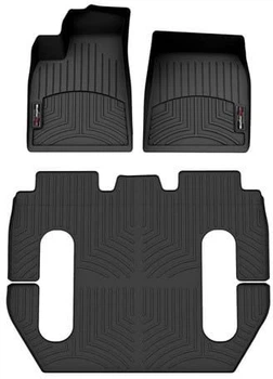 Килимки Weathertech Black для Tesla Model X (mkI) 2021→ (6 місць)(1-2-3 ряд) (WT 4416821-4416822)