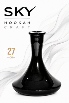 Колба Sky Hookah Craft 27 см ручна робота чорна ущільнювач
