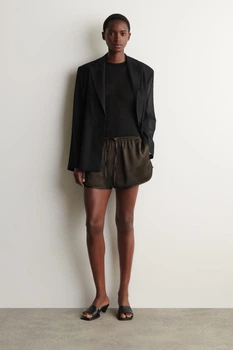 Шорти COS Satin Track Shorts Brown Жіночі 34 (1329741003)