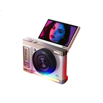 Цифровая студенческая селфи-камера Aigo D9PRO/E9PRO, откидной экран, беззеркальная, начального уровня, черная, CCD, 32 ГБ