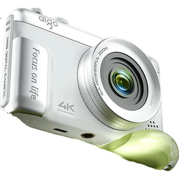 Aigo P618 — цифровая камера с двумя задними камерами для селфи, подарок на день рождения для девушек, начальный уровень, для путешествий по кампусу, беззеркальная камера, альтернатива для видеоблогов, CCD-матрица, белая, 32 ГБ, широкоугольный объектив.