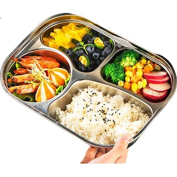 Ланч-бокс Maxcook MCFT9323 зі сталі 316L з 5 відділеннями та кришкою