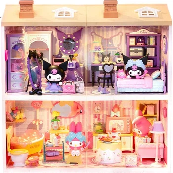 Конструктор-ляльковий будиночок Rolife Super World Sanrio Kuromi, збірний, для дівчаток