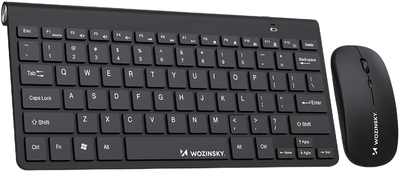 Zestaw bezprzewodowy Wozinsky Wireless Keyboard + Compact Mouse Set Black (5907769384189)