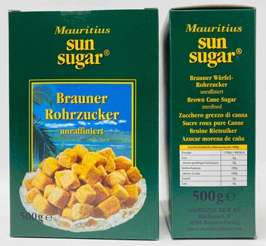 Цукор тростинний рафінад 0,5 кг Mauritius Sun Sugar
