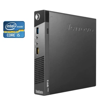 Неттоп Lenovo ThinkCentre M83 Tiny USFF / Intel Core i5-4570T (2 (4) ядра по 2.9 - 3.6 GHz) / 4 GB DDR3 / 256 GB SSD / Intel HD Graphics 4600 б/у