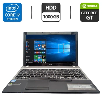 Ноутбук Acer Aspire V3-571G / 15.6" (1366x768) TN / Intel Core i7-3630QM (4 (8) ядра по 2.4 - 3.4 GHz) / 8 GB DDR3 / 1000 GB HDD / nVidia GeForce GT 640M, 2 GB GDDR3, 128-bit / WebCam / DVD-ROM б/в