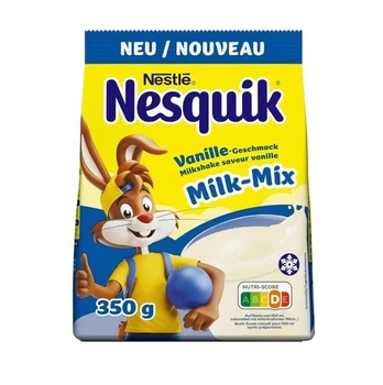 Напій Какао розчинний Nestle Nesquik Milk-Mix Geschmack Milkshake saveur Vanille Несквік молочний коктейль з ванільним смаком 350г