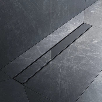 Трап для душа линейный AM.PM Primeflow Tile 700 мм, универсальный затвор, черный (W02SC-U11-070-04BM)