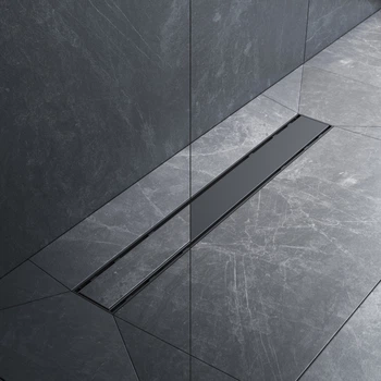 Трап для душа линейный AM.PM Primeflow Tile 600 мм, универсальный затвор, черный (W02SC-U11-060-04BM)