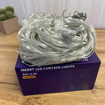 Умная смарт-гирлянда с управлением через смартфон и пульт 400 LED Bluetooth