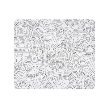 Килимок для миші 450х400х5 мм. White Contour, белый с линиями, из ткани и резины, Control-поверхность, прошитые края