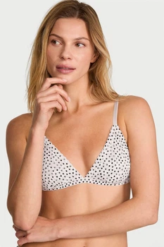Бюстгальтер с мягкой чашкой Victoria's Secret 46(L) Белый в горох (150317)