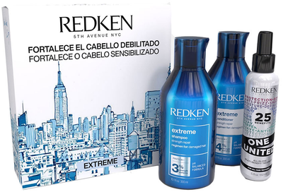 Zestaw do pielęgnacji włosów Redken Extreme Szampon do włosów 300 ml + Odżywka do włosów 300 ml + Spray do włosów One United 150 ml (8433726366952)