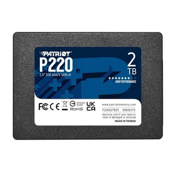 Накопитель SSD 2TB 2.5" SATA III Patriot P220 550 МБ/с TLC