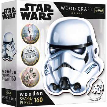 Пазл дерев'яний Trefl Star Wars Шолом штурмовика 160 елементів (5900511201888)