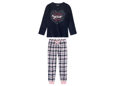 Піжама (лонгслів і штани) для дівчинки Lupilu LIDL 390192 122-128 см (6-8 years) темно-синій