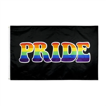 Радужный флаг ЛГБТ сообщества LGBT Pride 150×90 см с люверсами для флагштока баннер равенства