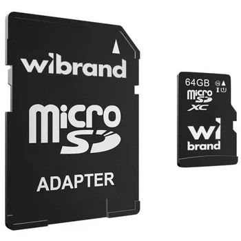 Карта пам'яті 64Gb Wibrand / Class 10+SD