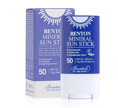 Сонцезахисний стік на мінеральній основі Benton Mineral Sun Stick SPF50+/PA++++ , 15 г