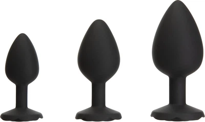 Набор силиконовых анальных пробок BMS Roses Til’ Dawn Silicone Anal Plug Kit Starter Kit Black (677613324115)