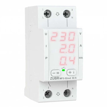 Реле мультифункциональное 32А MF2-32 red двухствольное ZUBR