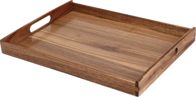 Таця для сервірування Excellent Houseware Дерев'яна З ручками 40 x 30 см (8721037327572)