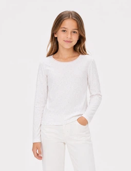 Піжамний лонгслів Primark білий в візерунки QPSUY037 92