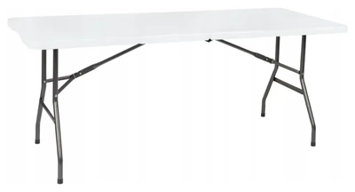 Розкладний стіл для кейтерингу FunFit 180x74 x 3,5 см Білий (4897) (LEO_4897)