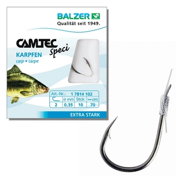 Крючок с поводком Balzer Camtec карповый №8 10шт.