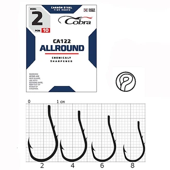 Крючки Cobra Allround OKIAMI сер. CA122 разм. 004 10шт.
