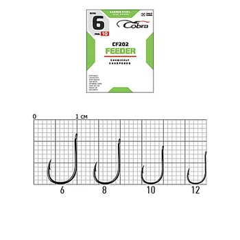 Крючки Cobra FEEDER MASTER сер. CF202 разм. 012 10шт.