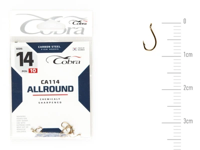 Крючки Cobra Allround BEAK сер. CA114 разм. 014 10шт.
