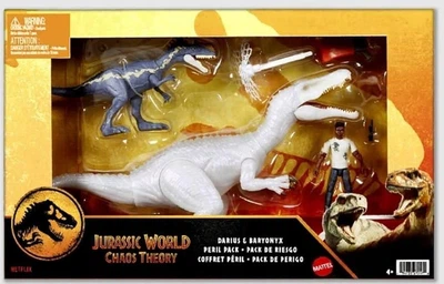 Mattel Юрський світ JCG22 Теорія хаосу Фігурки Даріуса та Баріонікса Набір небезпек