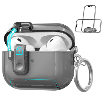 Чохол AhaStyle Easy Switch Button TPU Case для Airpods Pro 3 Transparent Black (CP-WG191-CBK)