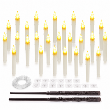 Свічки світлодіодні CPROSP Floating Candles 22 шт безполум’яні летючі з чарівною паличкою для декору