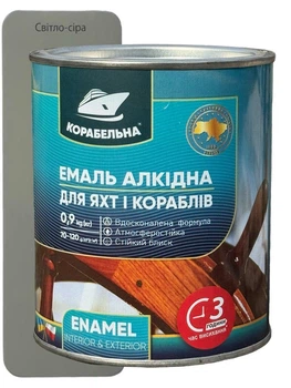 Эмаль алкидная Корабельная ПФ-115 0.9 кг светло-серая