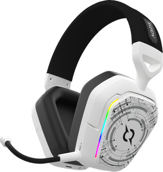Ігрова гарнітура AQIRYS ALNAIR Wireless ANC RGB White