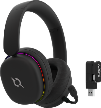 Ігрова гарнітура AQIRYS LUNA Wireless 7.1 RGB Black