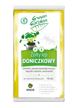 Желтые клеевые ловушки Vaco Green Garden для растений 14×7 см, 10 шт. – от летающих вредителей