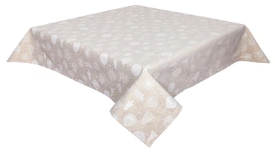 Скатерть жаккардовая FG02-EDEN014 135x135 см Золотой люрекс 94% полиэстер, Новогодняя