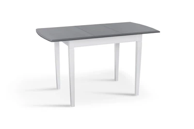 Стол Карат 980x680 мм МДФ окрашенный/масив вишни белый/серый
