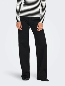 Широкие джинсы Only 10649040 Чёрный M/30 ONW909