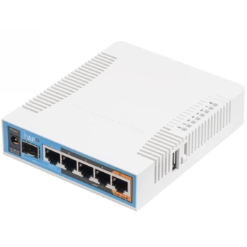 Wi-Fi маршрутизатор MikroTik RB962UiGS-5HacT2HnT AC1200 2.4 ГГц/5 ГГц 5 Gigabit LAN 128MB RAM (A787160C6FEB)