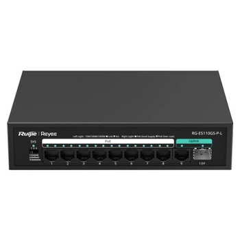 Коммутатор 10 портов неуправляемый Ruijie Reyee RG-ES110GS-P-L PoE