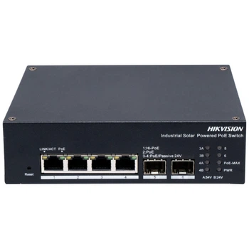Коммутатор 4 порта управляемый Hikvision DS-3T1506HP-EI-UPS PoE