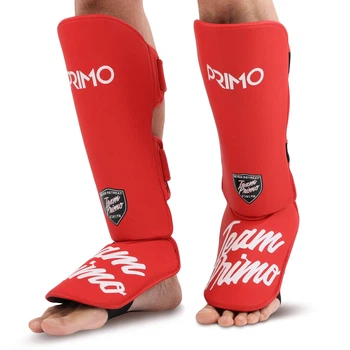 Защита голени и стопы Муай Тай ММА Кикбоксинг Fairtex BO-0284 Красный L размер